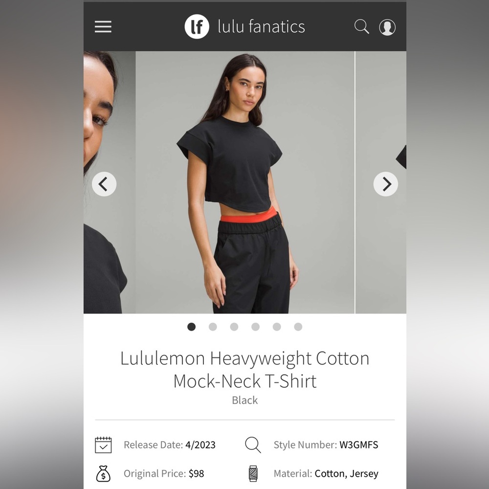 Lululemon Heavyweight Cotton Mock-Neck T-Shirt *NYC Exclusive - Picture 11 of 11